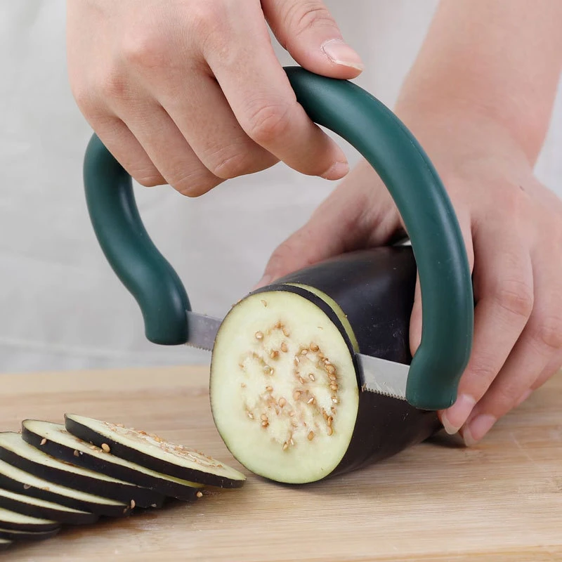 

Stainless Steel Blade Handheld Kitchen Cucumber Slicer Potato Fruit and Vegetable Cutting Tool Creative Kitchen Gadgets