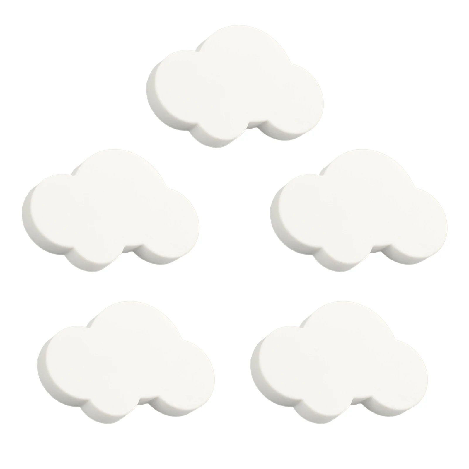 

5pcs Star Cloud Cabinet Knob For Furniture Cute Cupboard Anti Bump Heavy Duty Replacement Solid Wardrobe Soft Rubber Drawer