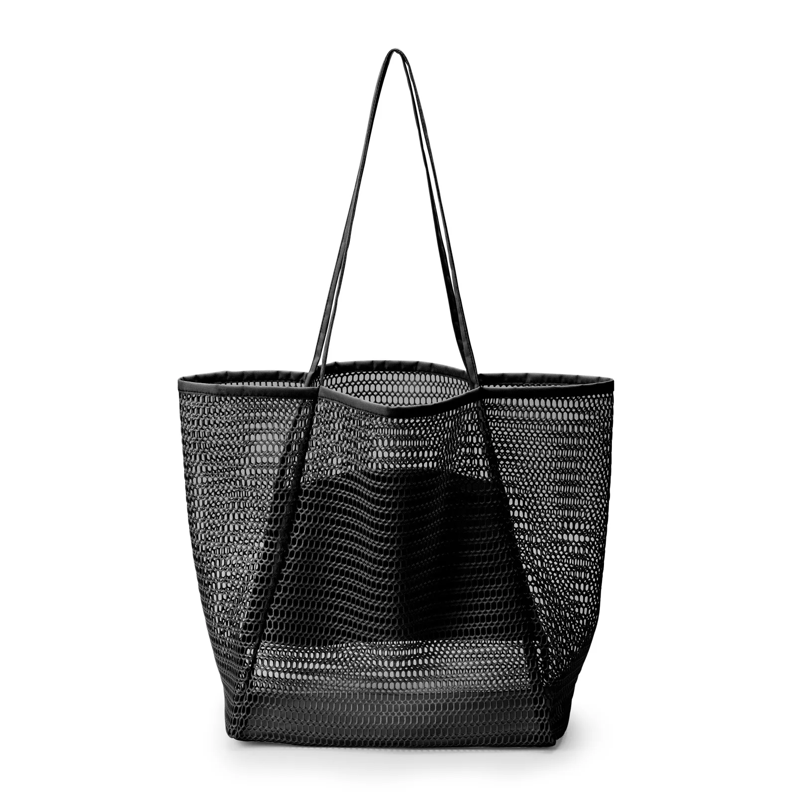 

YMG-XCDH Mesh Beach Tote Womens Shoulder Handbag YMG002 Large Size Simple Design Perfectly For Shopping Gym Work School