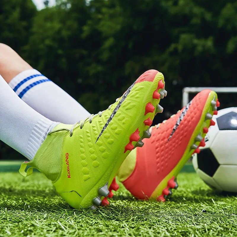 Unisex Professional Men's Football Boots New Design Fashion Colors AG/TF Soccer Cleats Football Shoes for Kids Botines de futbol