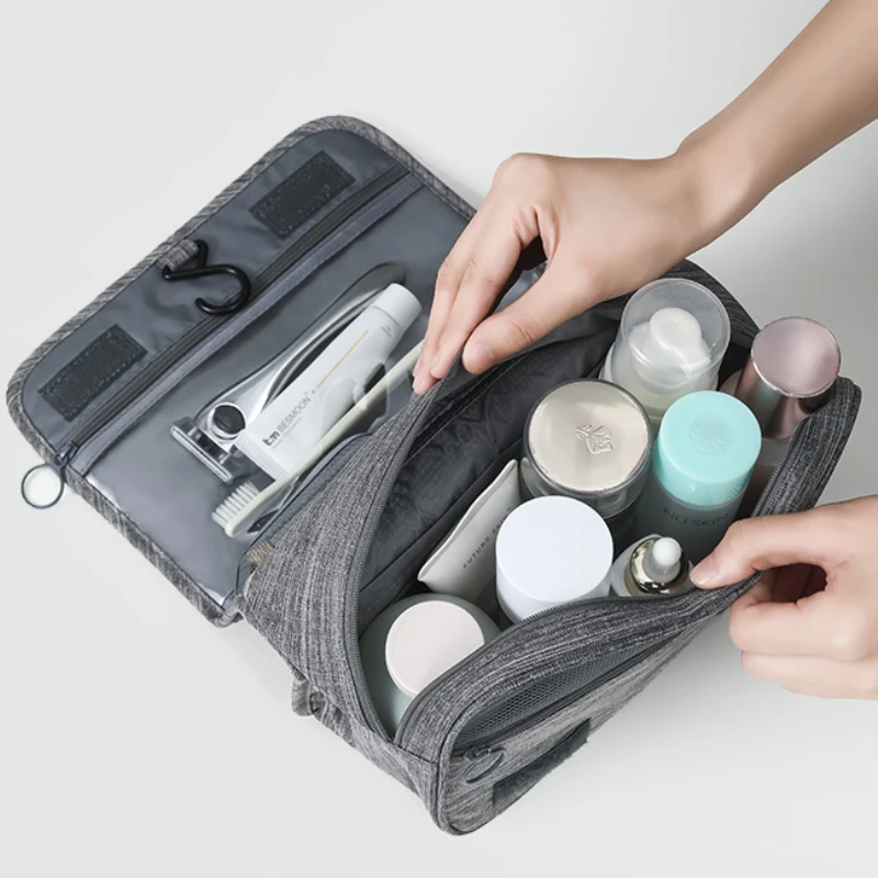 Xiaomi Mijia Travel Makeup Bags Women Waterproof Cosmetic Bag Toiletries Organizer Hanging Dry and Wet Separation Storage on: Косметичка Xiaomi Mijia Travel для женщин, водонепроницаемая, органайзер для косметических принадлежностей с возможностью разделе