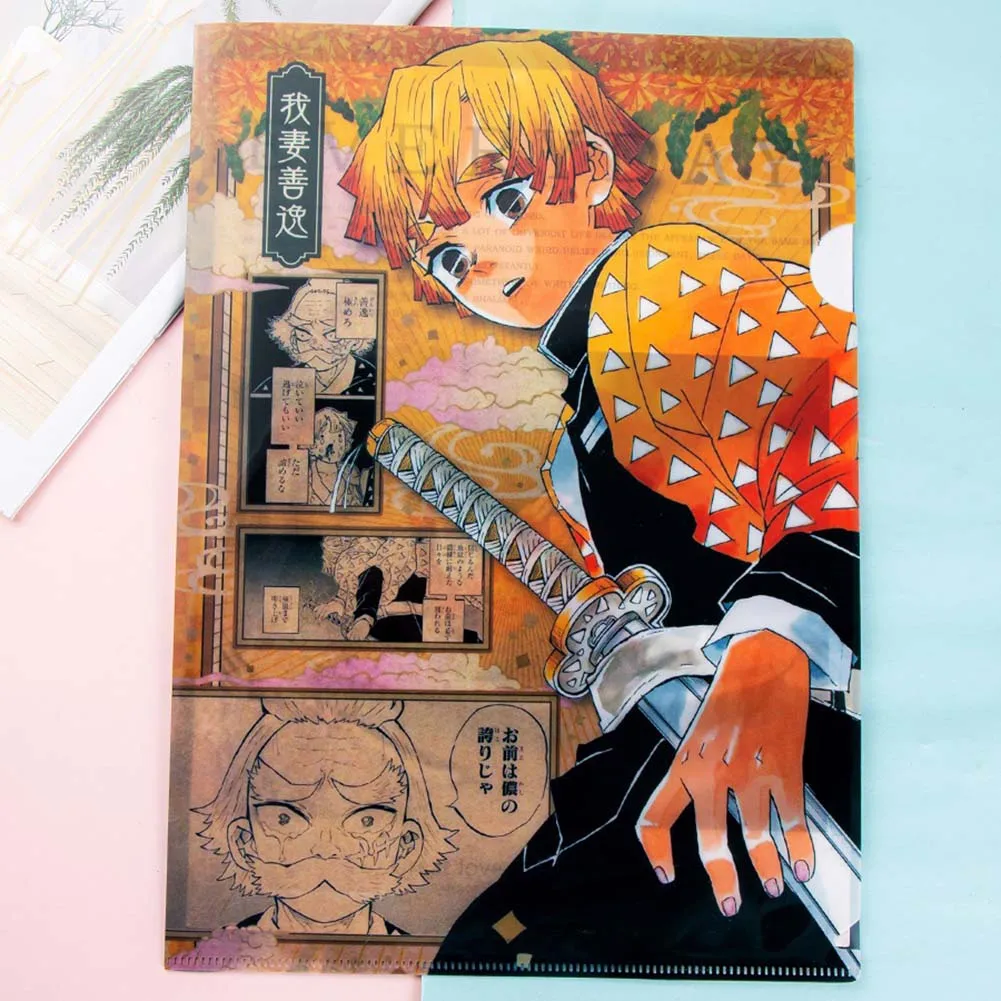 Папка-органайзер А4 для документов с аниме Demon Slayer Kimetsu No Yaiba принадлежности школы