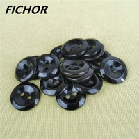 1020pcs 17 5mm 2 holes black resin buttons handmade decorative button for apparel diy sewing accessories sewing buttons