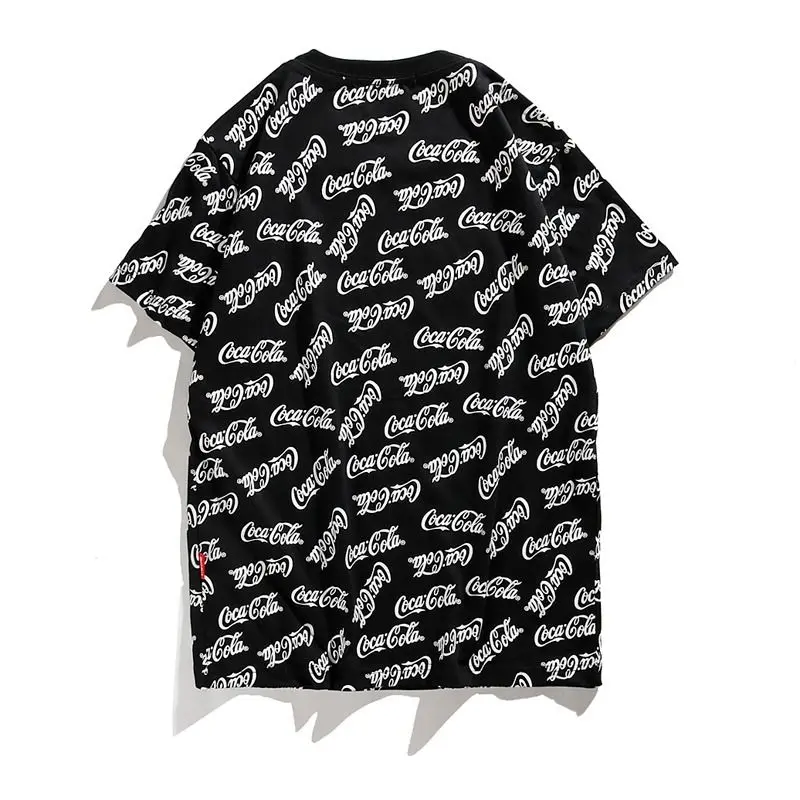 Футболка с коротким рукавом для мужчин и женщин принтом логотипа Coca-Cola |