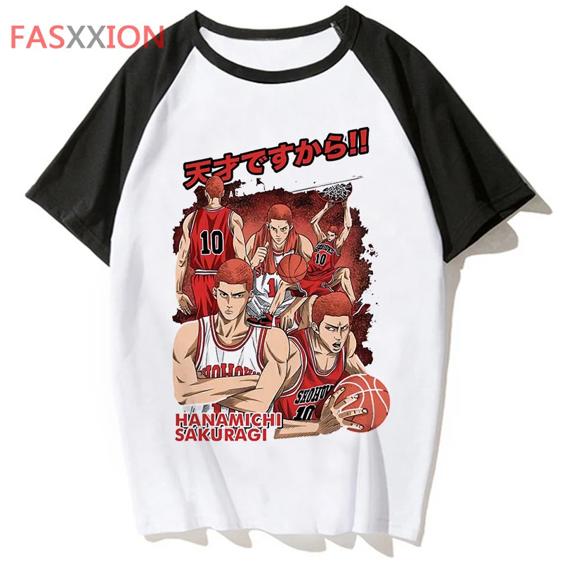 Фото Футболка Slam Dunk Мужская, летняя футболка, Мужская графическая одежда №4