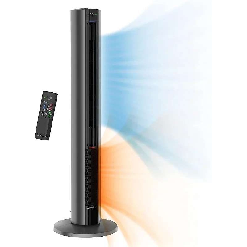 

Lasko Portable Fan & Heater All Season Comfort Control Tower Fan and Space Heater in One with Remote Control, Black, FH515,Large