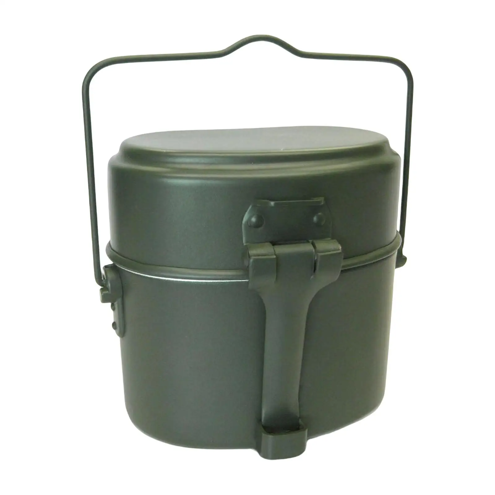 

3Pcs Lunch Box Mess Kit Pot and Pan Set Aluminum Alloy Cookware for Camping