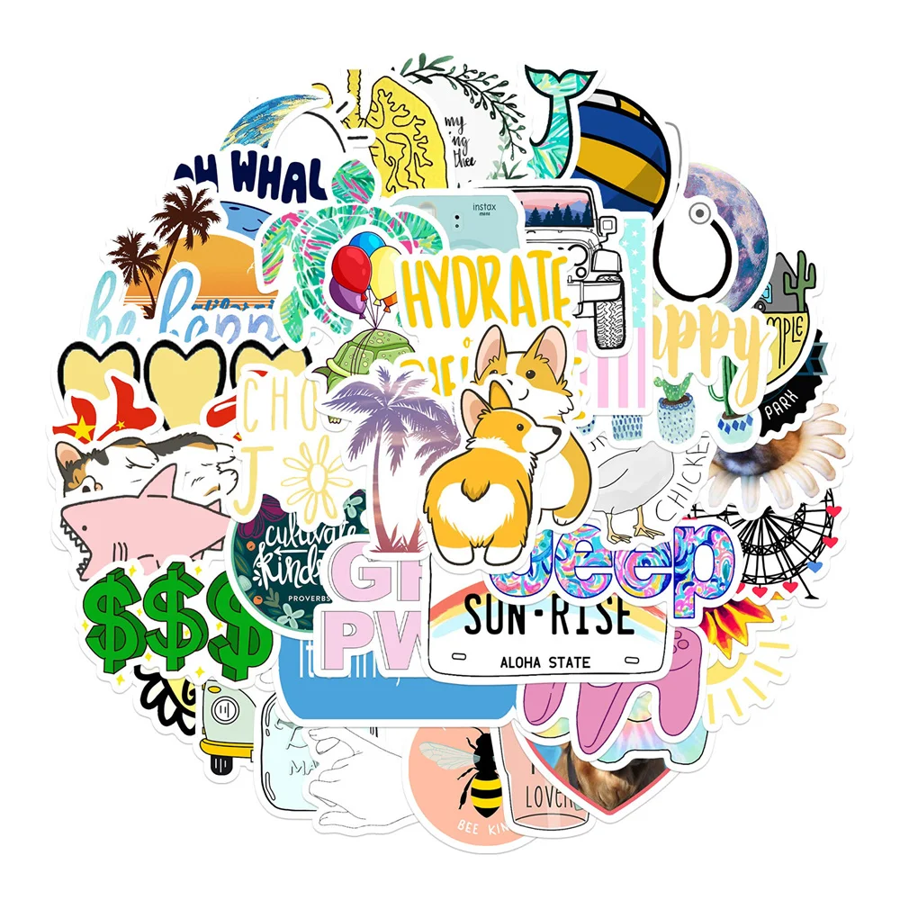 

10/30/50 шт., водонепроницаемые Стикеры для скейтборда