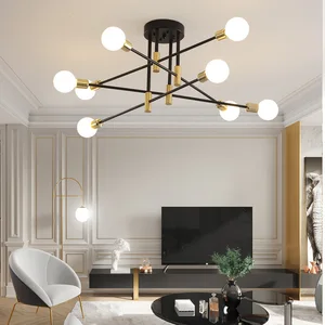 modern chandelier led ceiling lamp for living dining room bedroom kitchen black gold ceiling light nordic home decor fixture free global shipping