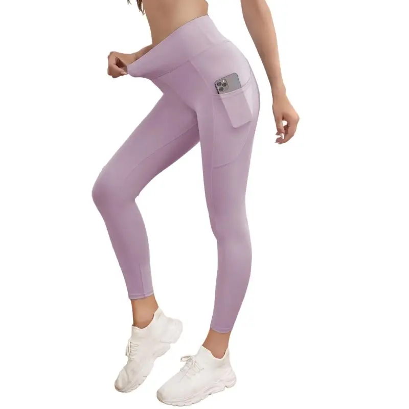 

BLUE COLOR YOGA PANTS LEGGINGS HIGH WAIST GOOD QUALITY TROUSERS FOR LADDIES FINE WORK