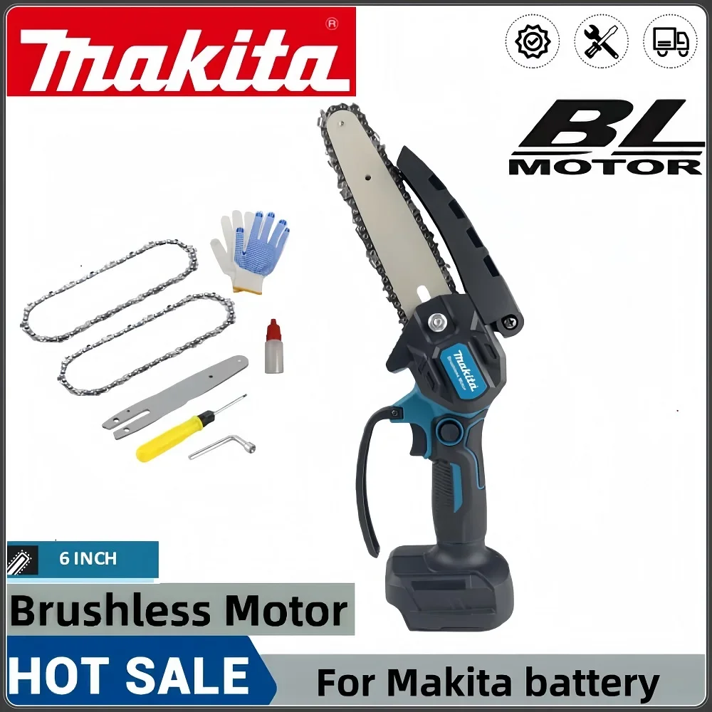 Makita 18 В 6-дюймовая мини-бензопила Мощная беспроводная перезаряжаемая ручная