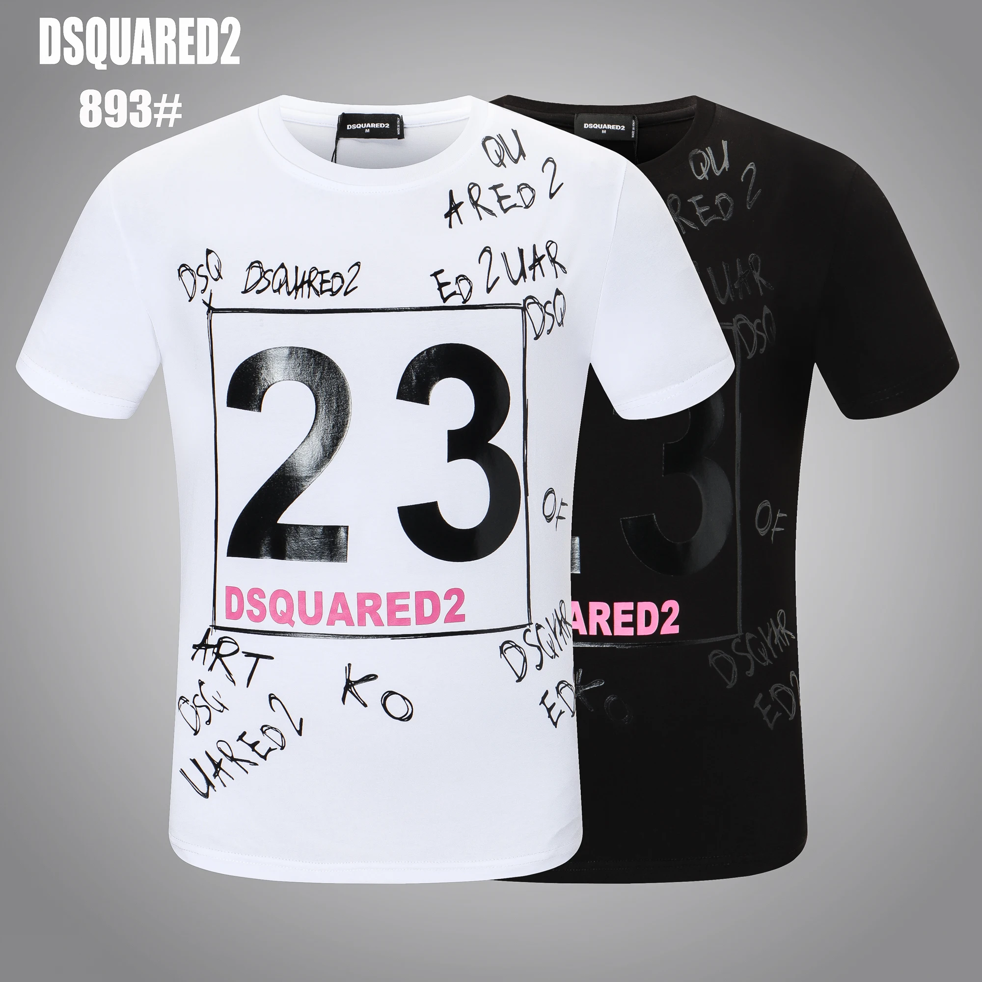 

DSQ2 Men's Soft Cotton T-shirt 2021 New Short-sleeve Man T shirt Short Sleeve Breathable t shirt T-shirts For Male Tops