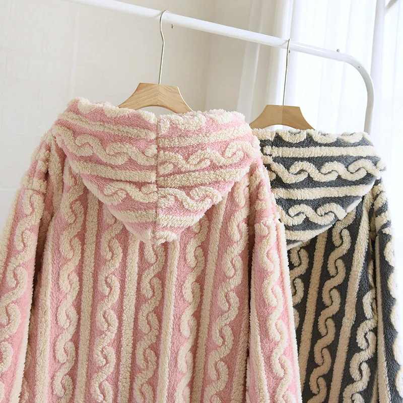 New Autumn and Winter Women's Nightgown Flannel Thickened Nightdress Coral Velvet Household Dress Nightdress Long Nightgown