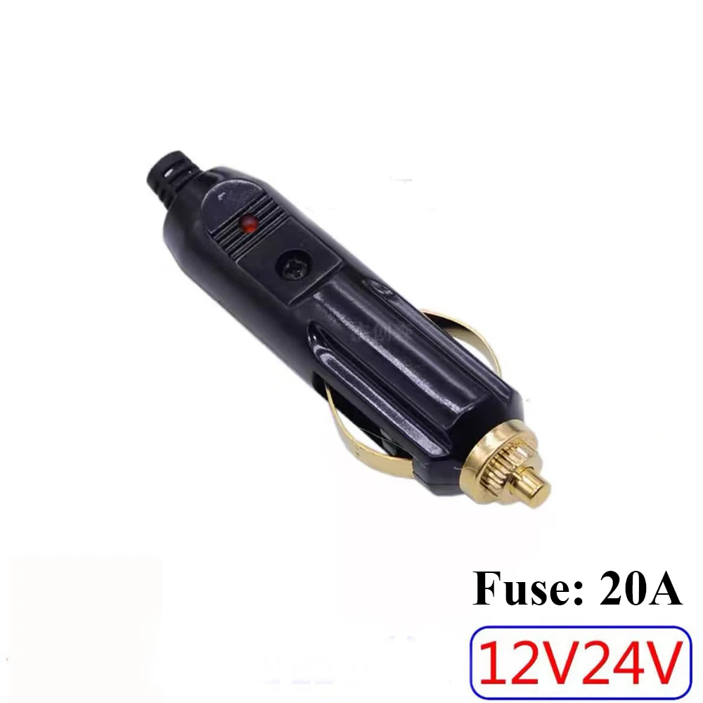 

1 шт. Розетка прикуривателя 12/24V, штекер прикуривателя с предохранителем, штекер в прикуриватель, светодиодный индикатор