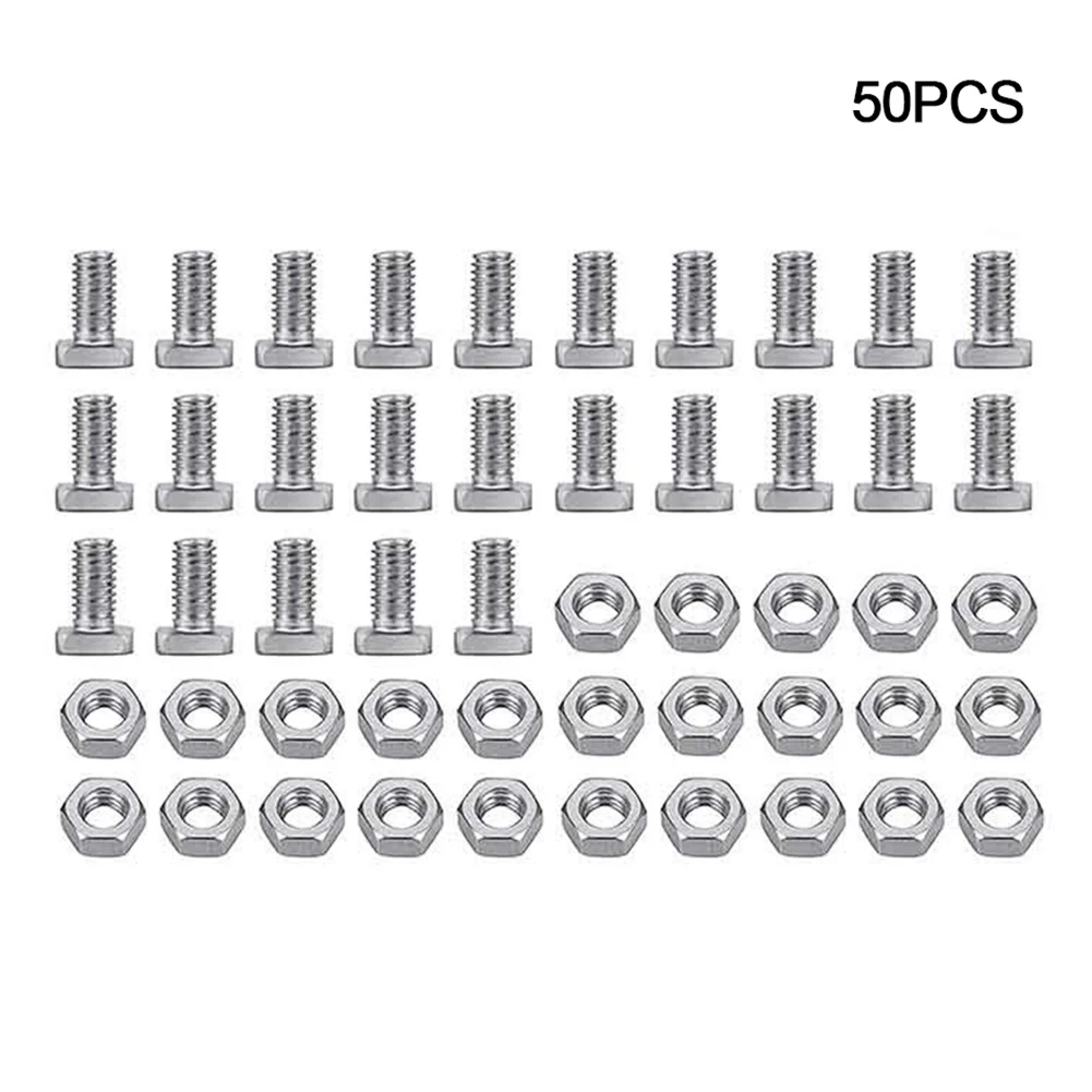 

Bolts Nuts 50 Pcs Aluminum For Many Types Of Glass Greenhouse High-strength Nut Bolt Set Aluminium Greenhouse Nuts
