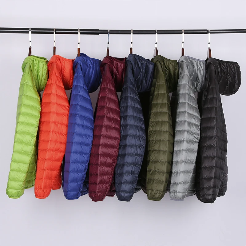 

Men Winter Duck Down Coat Ultra Light Hooded Fluffy Down Jackets Male Portable Windproof Warm Parkas Men's Clothing 5xl 6XL