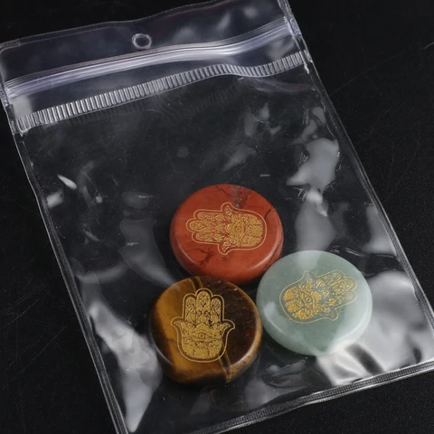 3 шт. Круглые руны из натурального камня