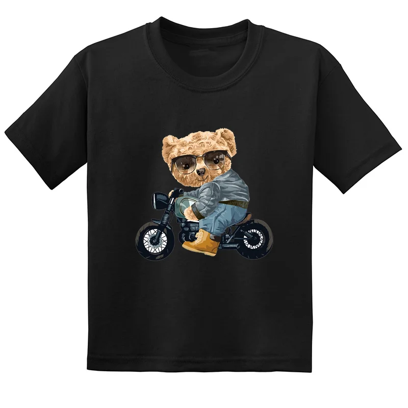

Bear fashion children's clothing T-shirt clothing summer casual funny children's clothing boys baby girls T-shirt clothes kids g