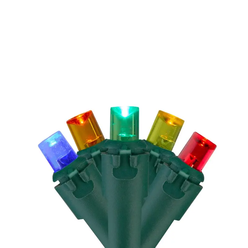 

- Bright and Colorful Decorative 49ft Bright and Colorful Multi-Color LED Wide Angle Lights Decorative with Green Wire