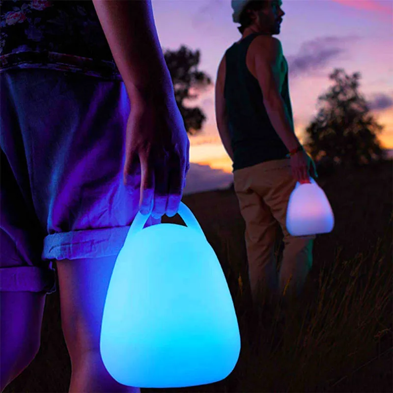 

Outdoor Lightings Led Table Rechargeable Plastic Glow Lamp Garden Lantern Decoration Lights Landscape Portable for Home Xmas