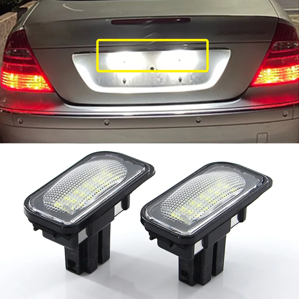 

2PCS/SET White LED License Plate Light Bulb Lamp Canbus For Mercedes-Benz C-Classe W203 4Door Car Number 2001-2007 Auto Styling