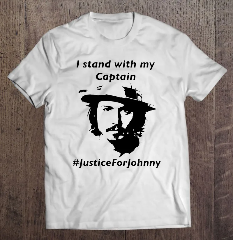 

Футболка с надписью «I Stand With My Captain справедливость» для Джонни Депп, Мужская футболка, футболка, футболка для женщин и мужчин, хлопковая футб...