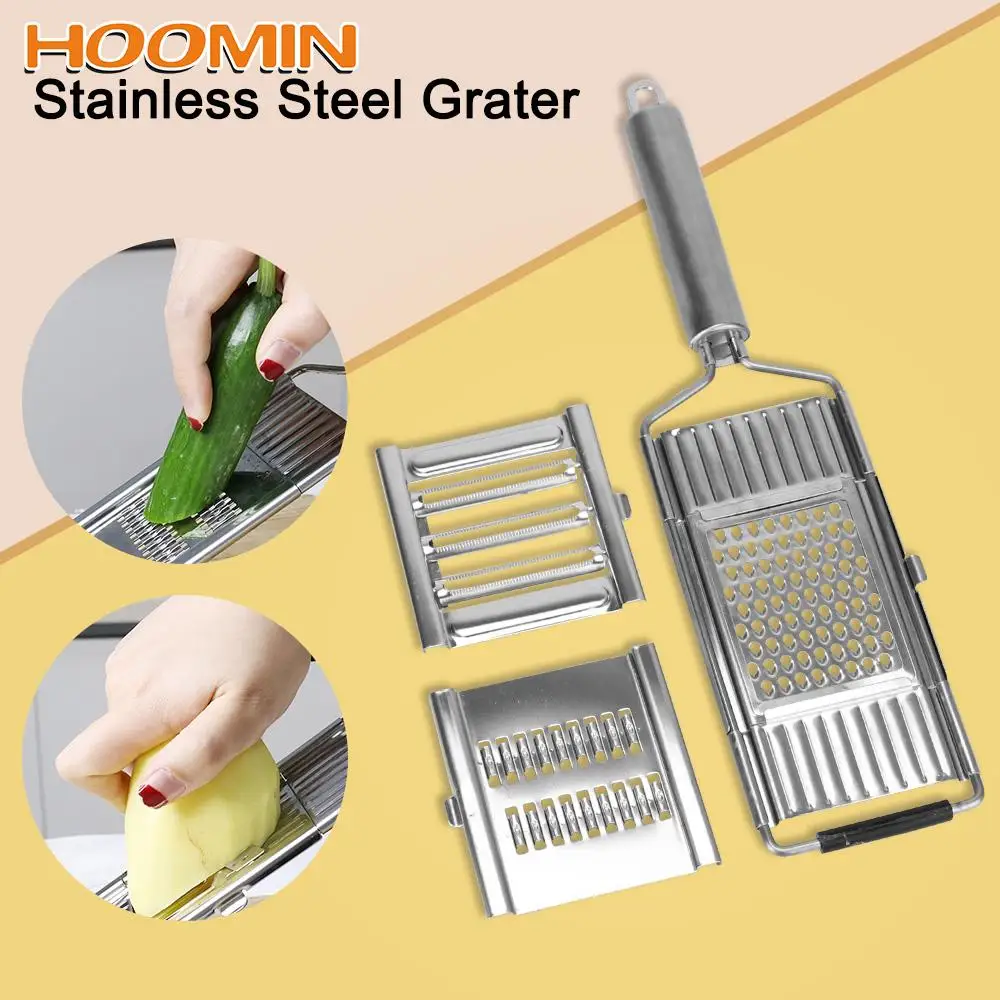 

Овощечистка для фруктов, картофеля, моркови, терка из нержавеющей стали, многофункциональная овощерезка, терка, резак, измельчитель, кухонн...