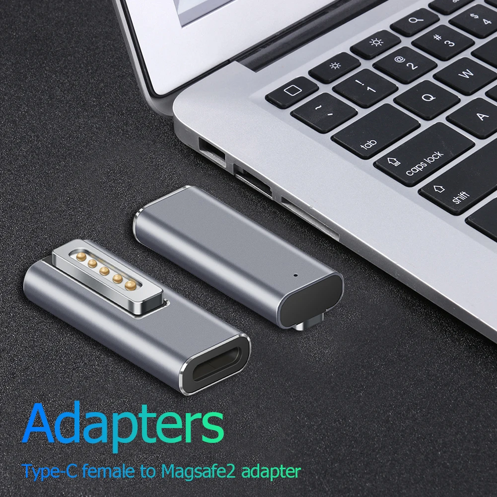 Type C Magnetic USB PD Adapter for Apple Magsafe1 Magsafe 2 MacBook Pro USB C Female Fast Charging 60W Magnet Plug Converter