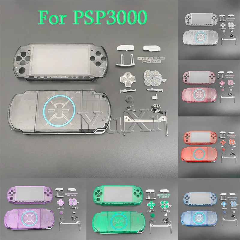 1 компл. прозрачных кристаллических цветов для PSP3000 PSP 3000 сменный корпус игровой