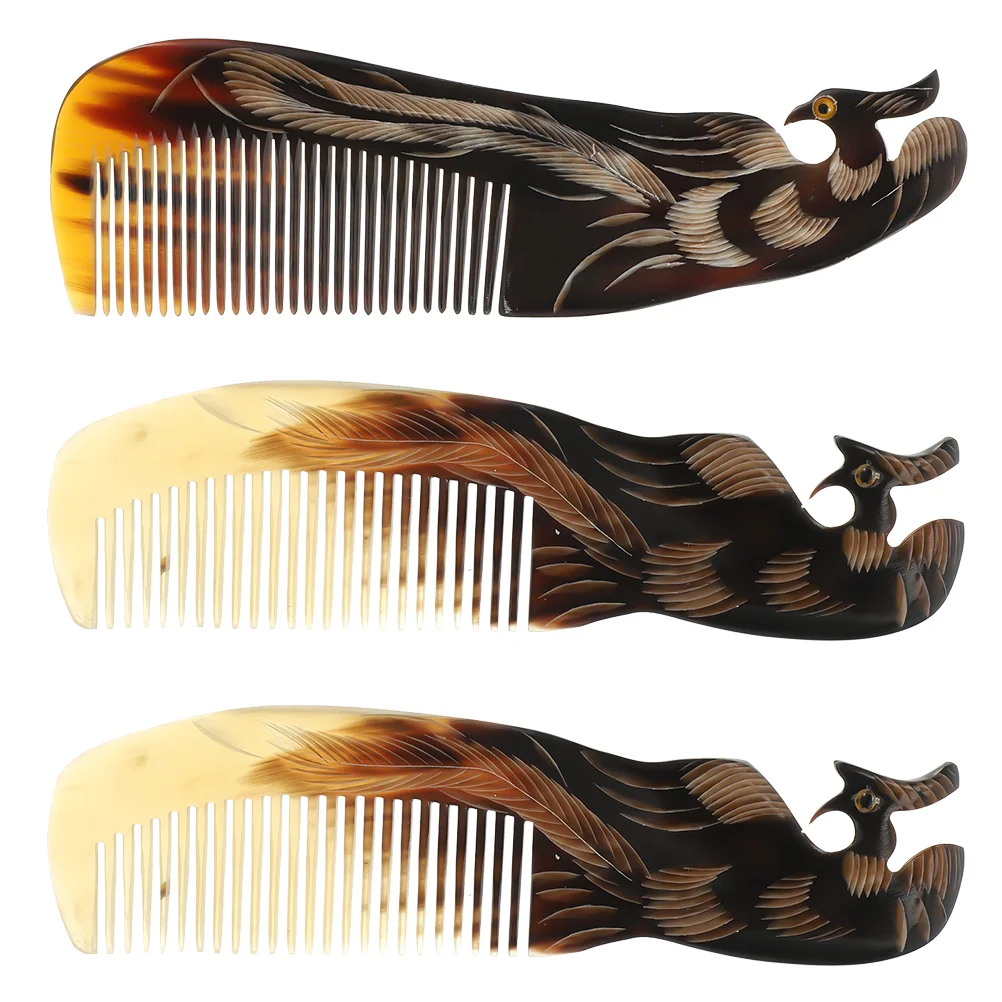 

Comb Hair Horn Brush Combs Ox Anti Static Scalp Detangling Barber Scraping Styling Salon Massaging Tool Detangler Head Handheld