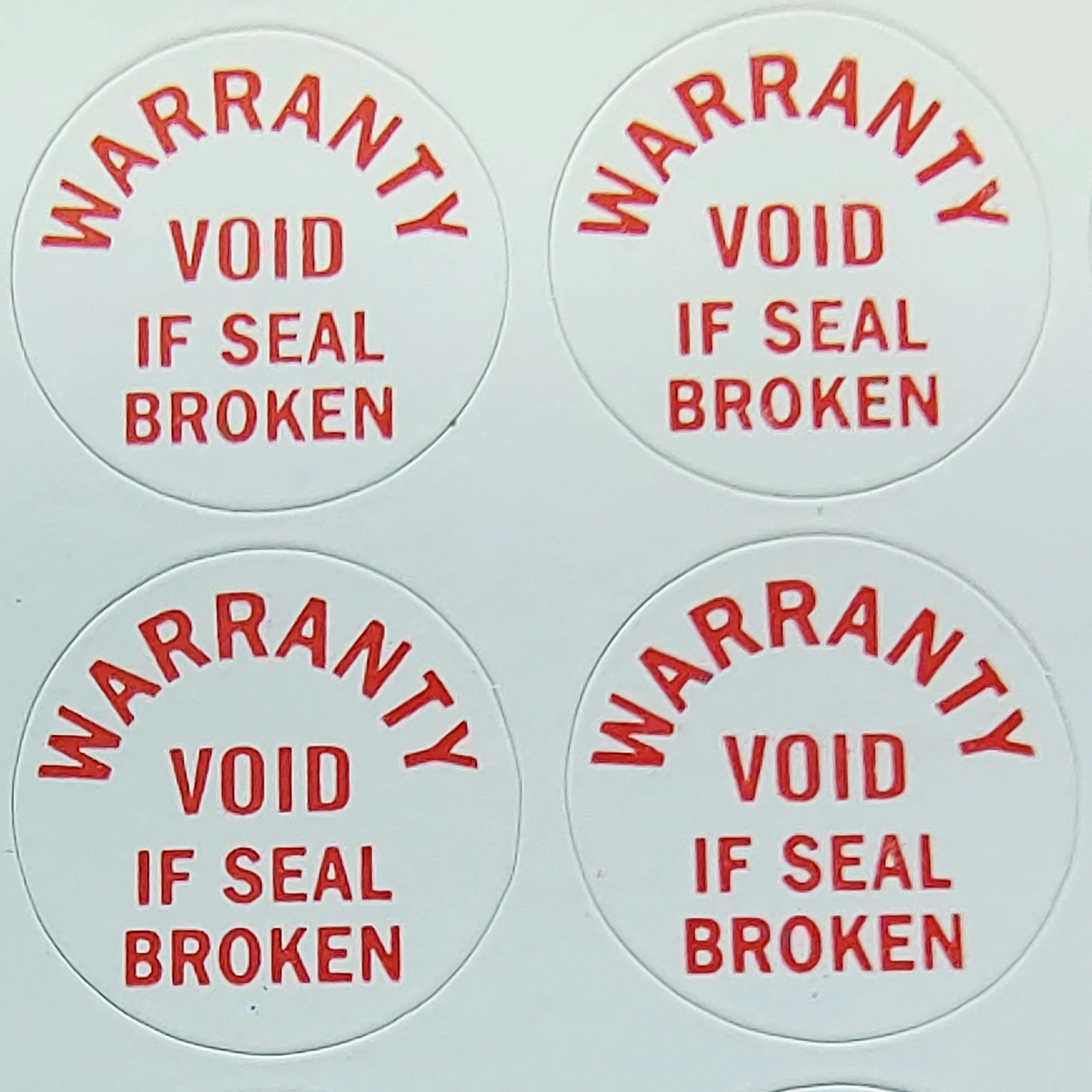 10000pcs 12mm WARRANTY VOID IF SEAL BROKEN tamper evident stickers V23