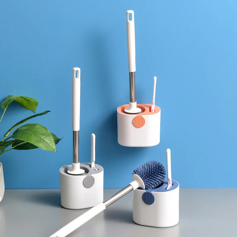 

Hanging Toilet Silicone Nordic Toilet Brush and Holder Orange 2022 2 In1 Bathroom Cleaning Tools Toilet Accessories Sets