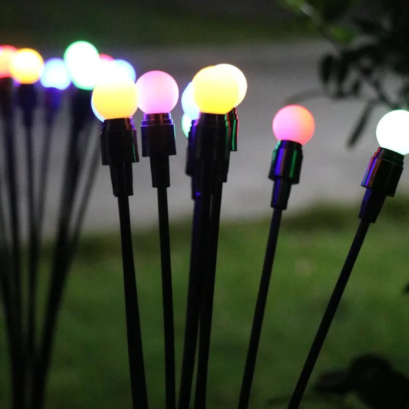 

6/8/10 Bulbs Solar LED String Lights Firefly Lamp String Xmas Outdoor Ball Fairy Holiday Home Garden Lawn Decorative Lighting