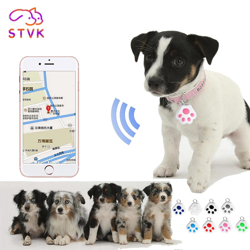 

STVK Mini Cat Dog Gps Tracking Locator Prevention Anti-lost Waterproof Portable Bluetooth Tracker For Pets Cats Dogs Accessories