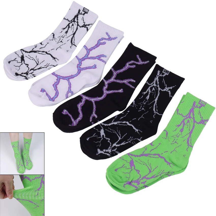 

1 Pair Socks Cotton New Style Spring And Summer Seasons Sports Fashion Socks Lightning Style Socks Happy Couple Socks