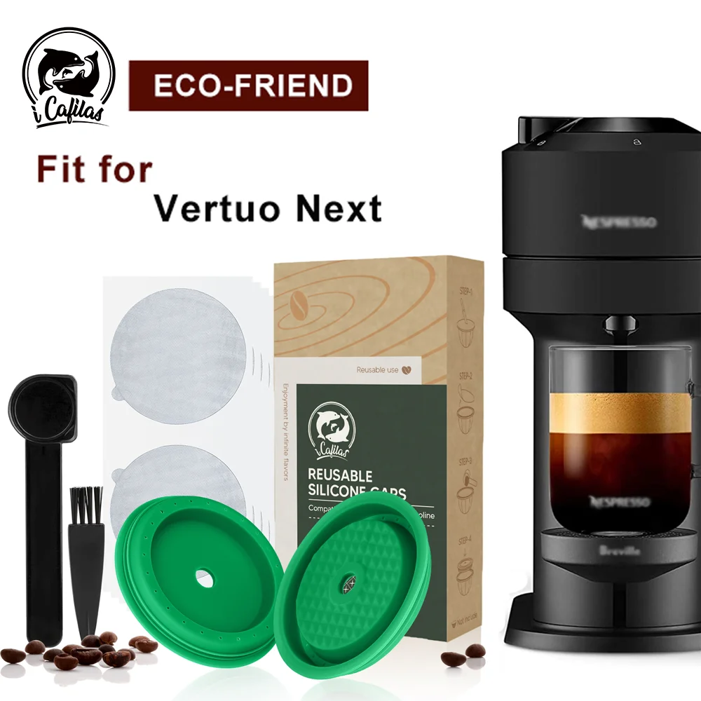 Новый icafilas многоразовый кофе капсула крышка Крышка для Nespresso Vertuo следующий