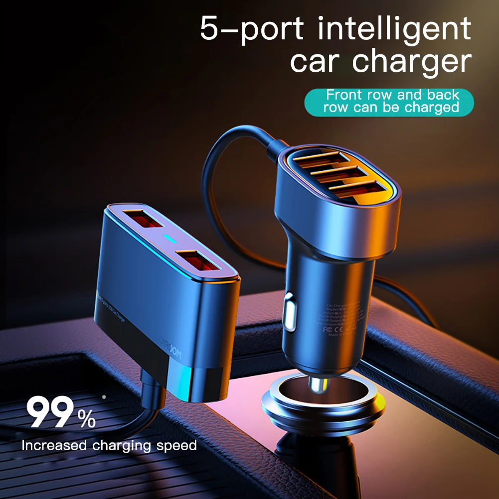 

Автомобильное зарядное устройство с 5USB-портами, 12 В