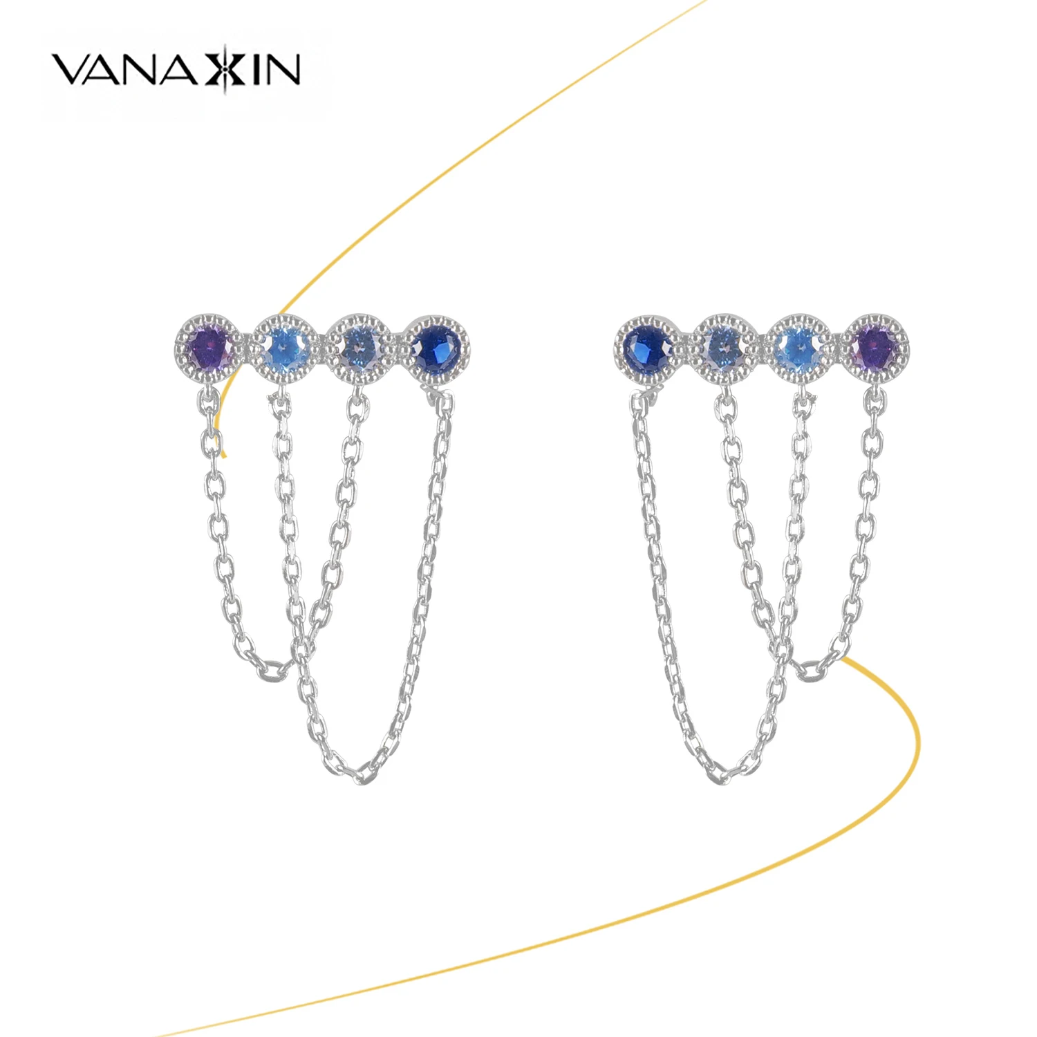 Серьги VANAXIN изысканные элегантные модные серьги-гвоздики