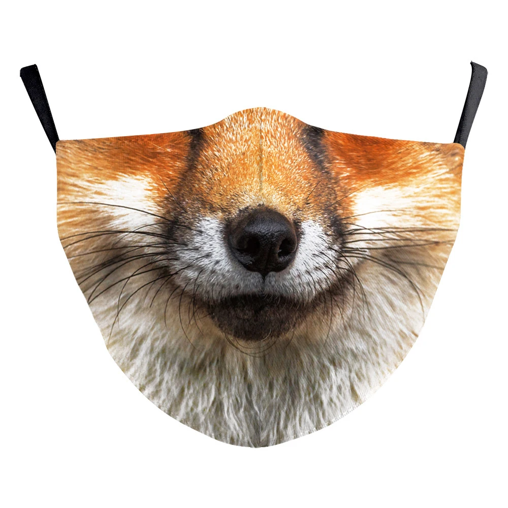 Смешные маски с животными лиса тигр собака рот косплей женские и мужские