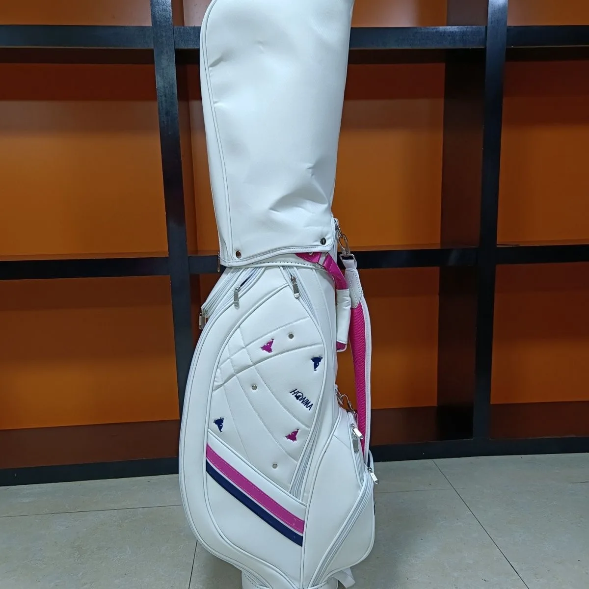 Women Golf bag Pink HONMA premium PU golf standard bag, light waterproof option golf club bag