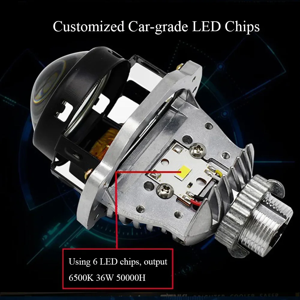 1 8/2 0 дюймов Bi светодиодный Pprojector линзы для фар мини-бифокальный объектив