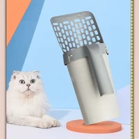 cat litter scoop with holder one piece detachable cat litter shovel with waste container kitten toilet product pet cleaning tool
