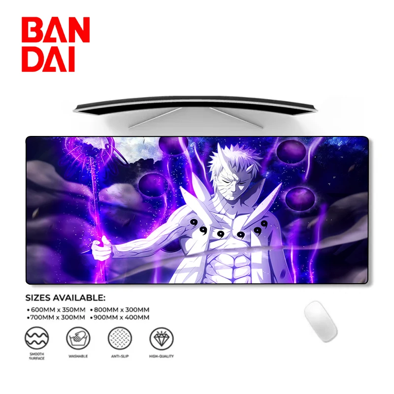 

Large Anime Naruto Mousepad PC Gamer Carpet Gaming Accessories Keyboard Laptop Desk Mat Cute Hatake Kakashi Rubber Mouse Pad XXL