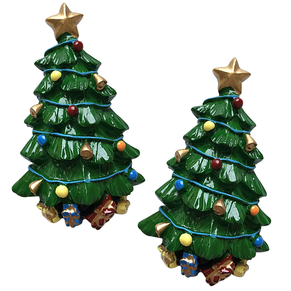 

2Pcs Christmas Fridge Magnets Creative Adorable Practical Xmas Adornments Refrigerator Magnet for Party Store Home