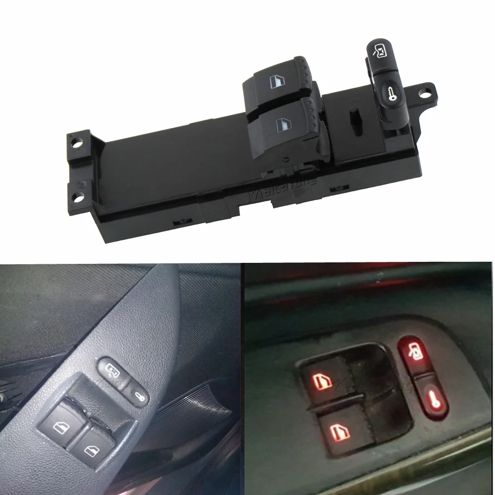 

Car styling New 1J3959857 Fit FOR SKODA FABIA OCTAVIA VW BORA GOLF SEAT LEON POWER ELECTRIC WINDOW MASTER SWITCH 1J3 959 857 B