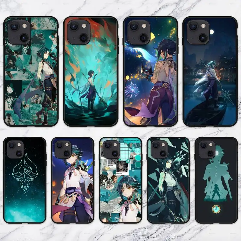 

Ударопрочный чехол Xiao Genshin для iPhone 11 12 Mini 13 14 Pro XS Max X 8 7 6s Plus 5 SE XR Shell