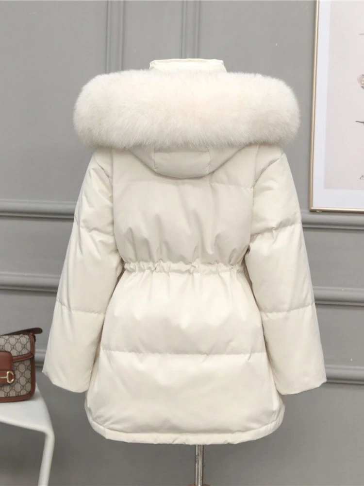 Women's Winter Jacket Thick Warm Parka Hooded Casual Oversize Fur Collor Cotton Padded Parkas for Women Outwear Female 2023