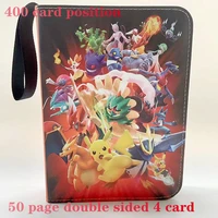 retro pokemon pikachu binder album card collection book portable dustproof card holder gx vmax ex card collection kids toys