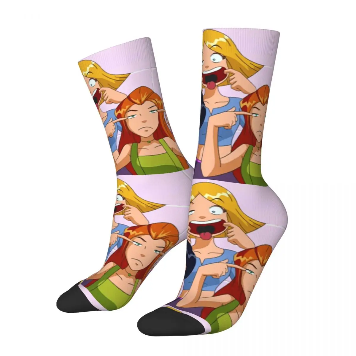 

Hip Hop Essential Crazy Men's Compression Socks Unisex Totally Spies Sam Clover Alex Cartoon Street Style Seamless Crew Sock