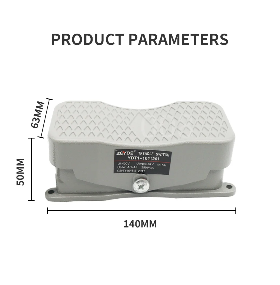 

YDT1-101 Foot Switch Pedal Foot Control reverse Switch 220V /380V 10A 15A double control three phase motor